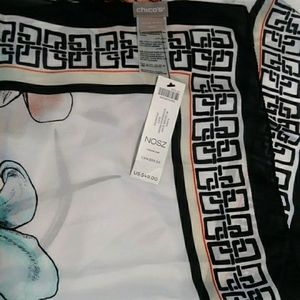 Chico's Square 42" Multi Color Floral Scarf